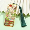Metal Hollow Bookmark Chinese Creative Painted Book Holder Tassel hanger Kids Gift Stationery School Office Supplies