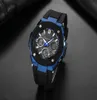 GST-W300 Sports Men's Quartz Watch DZ7333 LED TRZY Oczy Display World Time Waterproof and Proof PU Band5898664