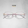 Lunettes de soleil Frames Lunettes de mode pour femmes cadre titane ovale optique Myopie Femmes Femmes de lune