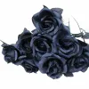 Rose noire fleurs artificielles en soie décoration intérieure de mariage flores fleurs bouquet pour les décorations de mariage d'Halloween