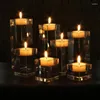 Держатели свечей домашние украшения Candlestick Свадебная идея K9 Crystal Artal Stablete Central Piece Bar Coffee Shop Decor