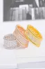 S925 Silver Top Quality Charm Punk Band Ring com Diamond em três cores revestidas para mulheres Jóias de casamento Presente Ter carimbo de caixa PS724288854