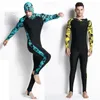 Frauen Badebekleidung upf 50 lycra ein Stück Badeanzug Ausschlagschutz Langarm mit Kapuzentauchanzug Anti UV Surf Männer Frauen Sonne Schutz