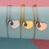 Bangle 10 stks/perceel 60 mm roestvrij staal 12 maanden geboortesteen hanger Bracelet Hart Mirror Poolse sieraden Verjaardagsgeschenk