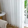 Asazal White Tulle High Quality Thred Yarn Luxury Murffon Window Curtain pour chambre Villa Opaque Rideau de salon Décoration 240422