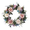 Fleurs décoratives Spring Season Rose Wreath Artefact Silk Flower Pendant Art Artists Supplies for Festival Holiday Year