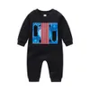 Neonati baby rompers ragazzi ragazze model designer stampare in cotone puro cotone lungo tute da manica corta abbigliamento per bambini