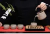 Tee -Sets chinesische Traditionen Rough Pottery Tea Pot Travel Office Tee Setapotgürtel Filter Kungfu Tea Cupketle Porzellan Teebiefe