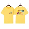 2024 21SS Designer T-shirt Letter Tryckt tee Summer Mens and Womens Cotton T-Shirts Hip Hop High Street Tops