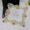 Table Cloth Rose Flower Satin Embroidery Cover Wedding Tablecloth Party Kitchen Christmas Decoration And Accessories