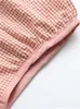 T-shirt féminin Plus taille pour femmes Vêtements d'été à manches courtes à glissière en coton petite fermeture à glissière avec trois boutons de grande taille lâche topl2405