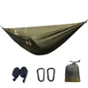 Hangmatten 2personeren buiten camping hangmat 2.8x1.4m/9.2x4.6ft lichtgewicht hangende muggen netto hangmatten boombanden slingeren rugzak achtertuin