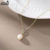 Effie Queen Fashion 925 STERLING Silver Cherry Pendant Natural Natural Freshwater Pearl Collier For Women Girls Party Bijoux GPN43 240425