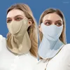 Capes de cyclisme Anti-UV Suncreen Face Mask Scarf Sweet Houghtable Half Cover Summer Ice Silk Bike Motorcycle