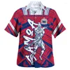 Męskie koszulki Summer Harajuku 3d Printing American Samoa Happy Independence Day Coat of Arm Men Mash