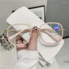 Okulary przeciwsłoneczne moda Wysoka definicja przeciwdziałania szklankom czytania Ogromne ramy Presbyopia Okulasy Przezroczyste recepty