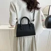 Evening Bags Women Shoulder Bag PU Leather Crocodile Pattern Tote Purse Solid Color Satchel Vintage Elegant Female Clutch Crossbody