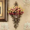 Vasen Europäische 3D -Wandhängehänge Vase gefälschte Blumenarrangements Wohnzimmer Aufkleber Handwerksrestaurant Wanddekoration