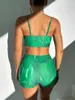 Women's Swimwear Sexy Green Gradient Bikini Set 2024 Women Halter Push Up Pad Crop Top Swimsuit Summer Bathing Suit High Waist Biquini