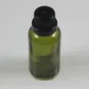 Bottiglie di stoccaggio olio essenziale di lusso 1 oz olive con cappuccio a vite di plastica nera per imballaggio