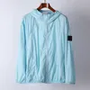 Jacket de topstoney de alta calidad de 24fw chaqueta de isla delgada doble con cremallera ligera