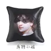 Kudde European Luxury Black Lace Printed Pillow Case Cover Model Room El Sofa Square Fall