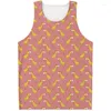 Heren tanktops persoonlijkheid giraf huid grafische top voor mannen zomer 3d geprinte dieren bont vest street oversized mouwloos t-shirt