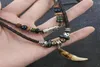 Chokers 2021 Men Vintage Wolf Tooth Pendant Necklace Multilayer Leather Beaded Weaved Prayer Lucky Bohemia Jewelry65133079236536