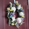 Fleurs décoratives Spring Season Rose Wreath Artefact Silk Flower Pendant Art Artists Supplies for Festival Holiday Year