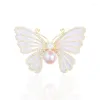 Brooches Cocoon Into Butterfly Fashion Insect Brooch Enamel High-grade Shell Beadsset Japanese Style Suit Corsage Pin For Women