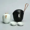 Tee -Sets weiße Porzellan Kungfu Reise Tee Set Grüne Teekanne Set und Tassen Keramik Teekanne Teware Teware Kaffee Teebiefe Gaiwan Teetassen