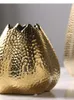 Vasos vasos de cerâmica textura dourada bud flor acordos acessórios
