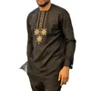 Men's Tracksuits Suit African Ethnic Traditional Clothing Wedding Outfits Kaunda Suits 2PCS