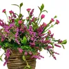 Flores decorativas para pendurar cesto de grinaldora cabide floral placa de boas -vindas para o festival de festas internas de jardim