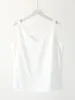 Women's Tanks Streamgirl Summer Satin Camisole Women Tops With Straps White Elegant Sleeveless Sexy Silk Camis And For