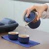 Portable Travel Tea Set Outdoor Camping Making Tool Single Kung Fu Teaware Sets The Gift for Culture Lovers 240428