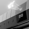 Luxe pistool grijs messing douchesysteem intelligent led digitale display ontwerp muur gemonteerd dubbele besturing koude hete 4-functie kraan