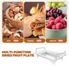 Dinnerware Sets Metal Coffee Candy Plate Trays Container Office Desk Decorations Dessert Plates Holder Home Candys El Dried