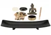 1 Ensemble Zen Zen Garden Relax Bouddhisme Candlestick Encens Support Feuille d'ameubler