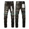 23SS Men Miri Designer Top Quality Man Długie spodnie Spodnie Streetwear Zmyty stary fioletowy długi dziura Regularna dżins 964