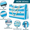 Large Beach Bags for Women Waterproof Beach Tote Bags with Zip and Rope Handle Summer Beach Bags Holiday Travel Bag S 240415