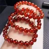 Bracelets de liaison 10 mm Bracelet Garnet Orange Natural Bijoux Femmes Strand Lucky Energy Valentin's Day Gift