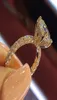 Romantische belofte trouwringen Ring zirkon stenen kroon verloving vingerringen voor vrouwen mode vrouwelijke sieraden accessoires6861648