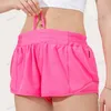 Womens Yoga Shorts Outfits With Training Fitness Wear Short Pants Girls Running Elastic Pockets påskynda snabba torkbyxor Sportkläder