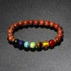 7 chakra diffuser armband män kvinnor naturliga lava sten kristall läkande ångest smycken mandala yoga meditation armband gåva 240423