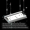 Современная скрытая термостатическая панель для душа 5 способов смеситель светодиодной потолоки Потолочная потолочная монтированная зеркальная матовая черная система
