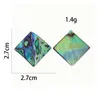 Charms 2pcs 27 mm natürliche Abalone -Schale Square Slice Exquisit für Schmuck Making DIY Elegantes Halskettenarmbandzubehör machen