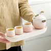 SET DI AFFETTO A TEFE ATTUALE DI VERATURE SET TEATURE SET COLORE COLORE TEAPOT TECUPS CAMPING OUTDOOR CAMPIO PORTABILI PORTABILE STRUMENTI DI MAKE DEL TEA PORTABILI