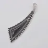 Colliers pendants Bijoux de gemmes de perle d'agate noire naturelle pour cadeau S658