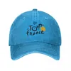 Ball Caps Le Tour Tour the France Baseball Fashion Distressed Denim Headwear Unisex Outdoor All Seasons Travel Hat